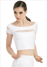 Load image into Gallery viewer, BOAT NECK CAP SLEEVE CROP TOP
