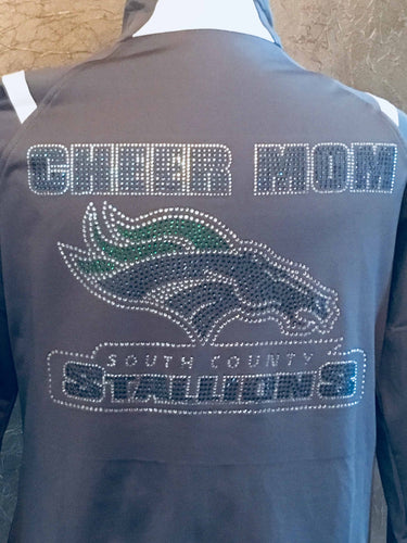 South County Stallions Bling Cheer Mom Jacket back view