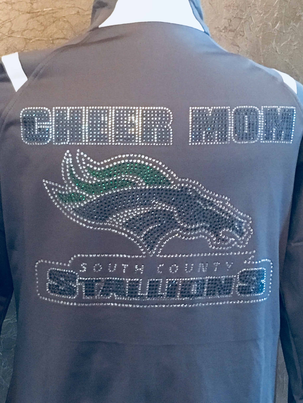 South County Stallions Bling Cheer Mom Jacket back view