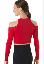 Load image into Gallery viewer, COLD SHOULDER LONG SLEEVE TOP
