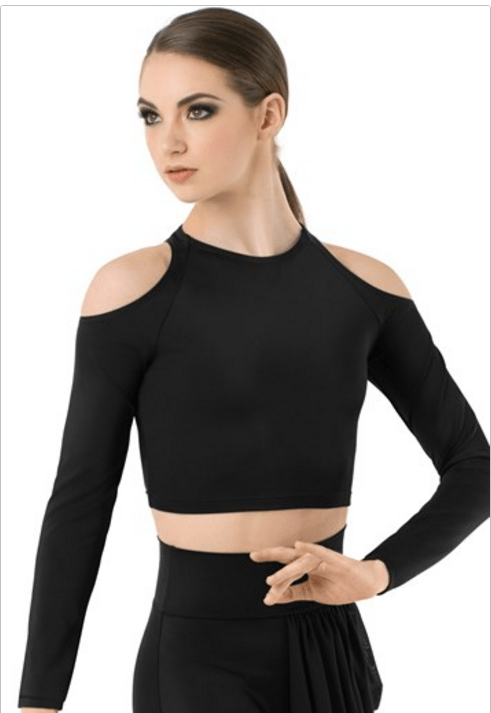 COLD SHOULDER LONG SLEEVE TOP