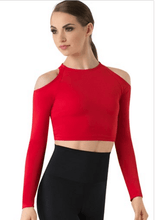 Load image into Gallery viewer, COLD SHOULDER LONG SLEEVE TOP
